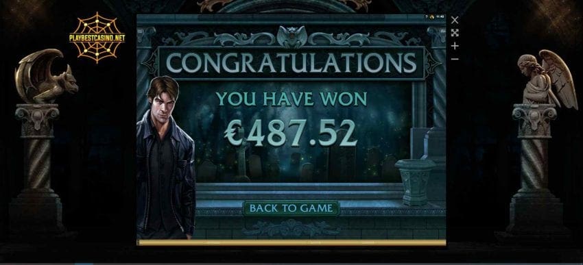 Большой выигрыш в казино виден на данном снимке. Immortal romance big win can be seen in this image.