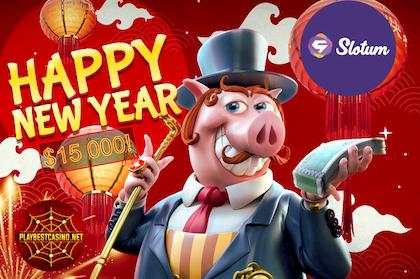Slotum casino: Розыгрыш $15 000 в гонках виден на снимке.