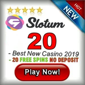 Slotum casino 20 free spins bonus can be seen on this image.