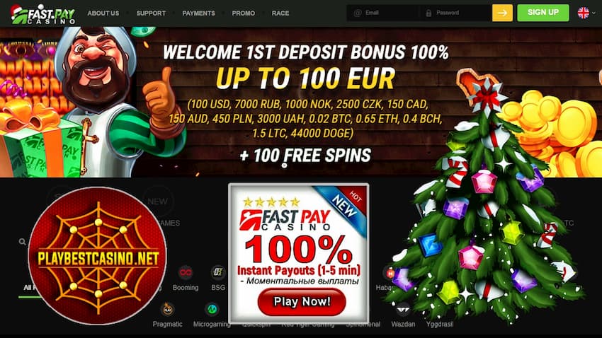 Litefiso tse Potlakileng ka ho Fetisisa tsa ho Hlōla Feela ho Crypto Casinos Fastpay! 15 Fastpay libonase tsa casino li ka bonoa setšoantšong sena!