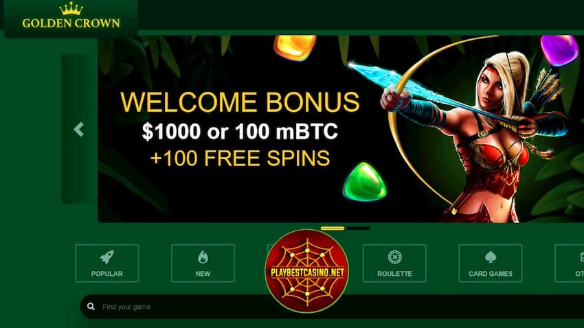 Find The Best World Licensed Casinos Outside European Union! 76 Golden Crown Casino Welcome Bonus is on photo.