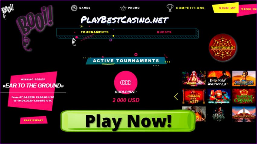 Сторінка Active Tourmans Casino Active для Playbestcasino.net на фотографії