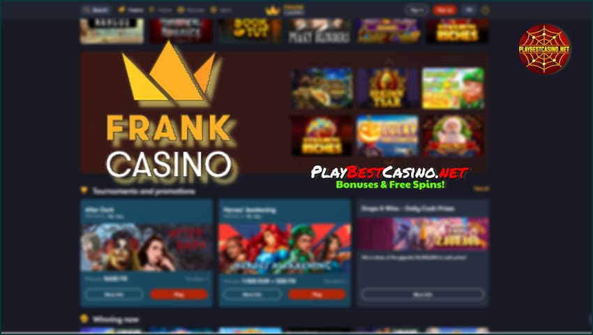 Ngolisa ho Casino Frank, Fumana Libonase 'me U Hlōle Jackpot! mashome a mahlano Letšoao la marang-rang la inthanete Frank Setšoantšo sa casino.