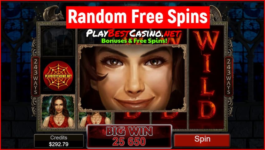 ¿Cómo obtener 100 giros gratis en el casino sin depósito? 60 Caída aleatoria de giros gratis en una máquina tragamonedas Immortal Romance del proveedor Microgaming hay una foto