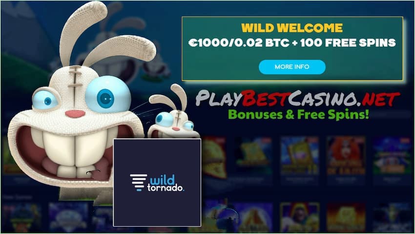 Обзор Казино Wild Tornado (2021) Бонус €1000 + 100FS есть на фото.
