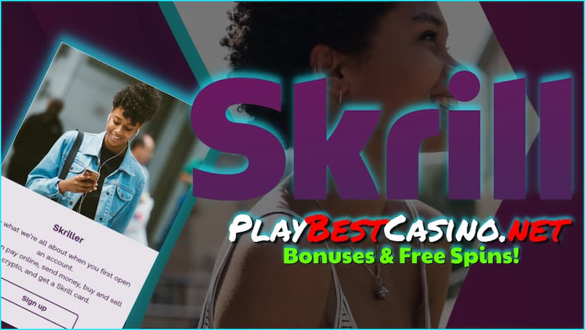 После регистрации Skrill доступны любые транзакции через Интернет на сайте Playbestcasino.net на фото есть