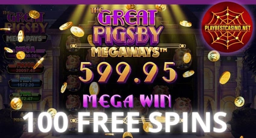 عظيم سلاٽ سان وڏي فتح Pigsby от Relax Gaming، جيڪو پيش ڪري ٿو 100 مفت اسپن نئين جوسينو رانديگرن لاءِ VAVADA تصوير تي.